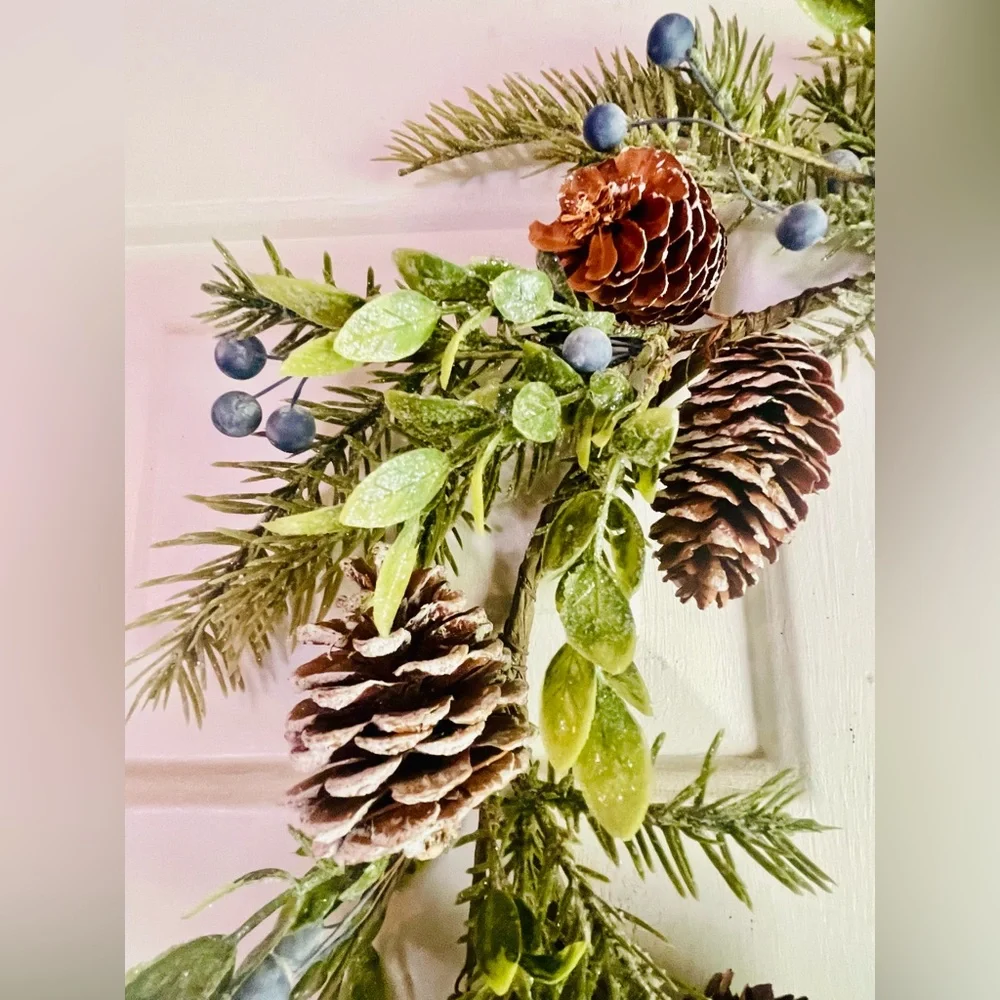 *Dusty Blue Berry & Pine Wreath